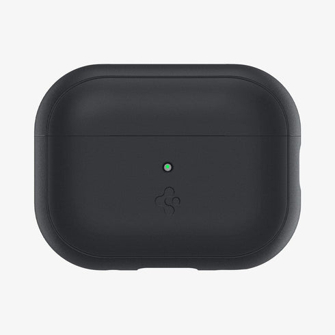 ACS05479 - Apple AirPods Pro 2 Case Silicone Fit + strap in black showing the front and side with strap